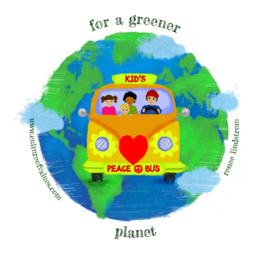peace bus for a greener planet