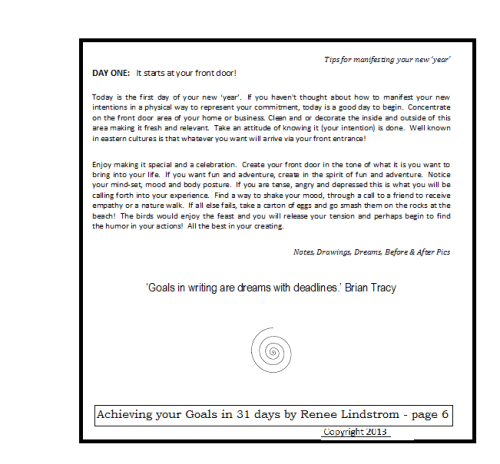 Achieving your Goals - day 1