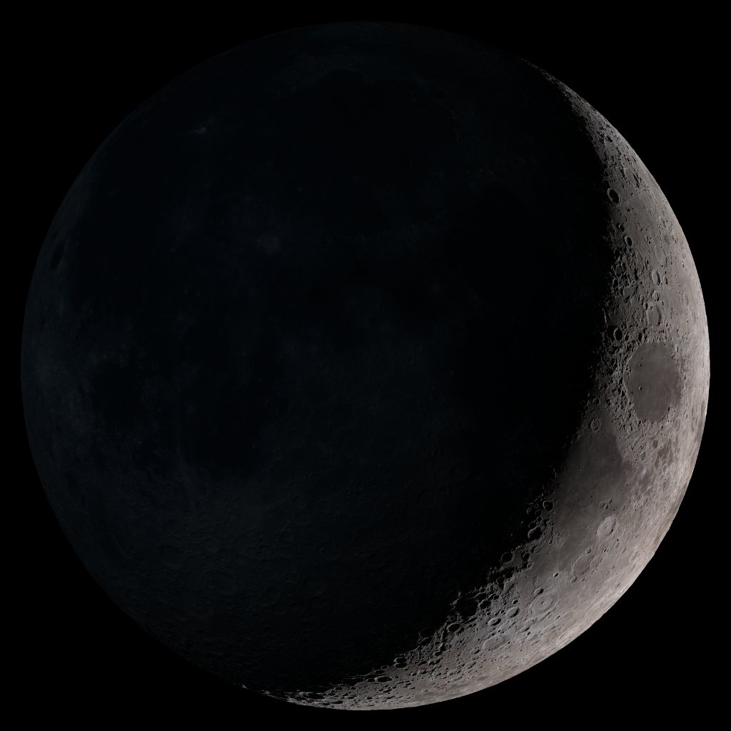waxing crescent moon